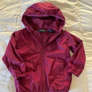 Lands' End Kids Maroon Hooded Raincoat